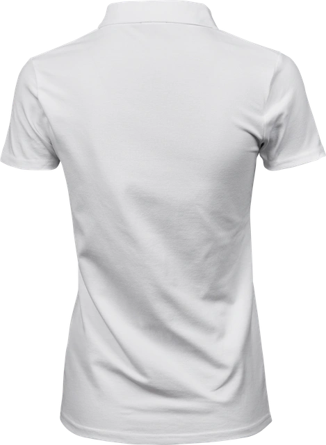 Polo-Shirt TeeJays women kurz weiß AG Druck S