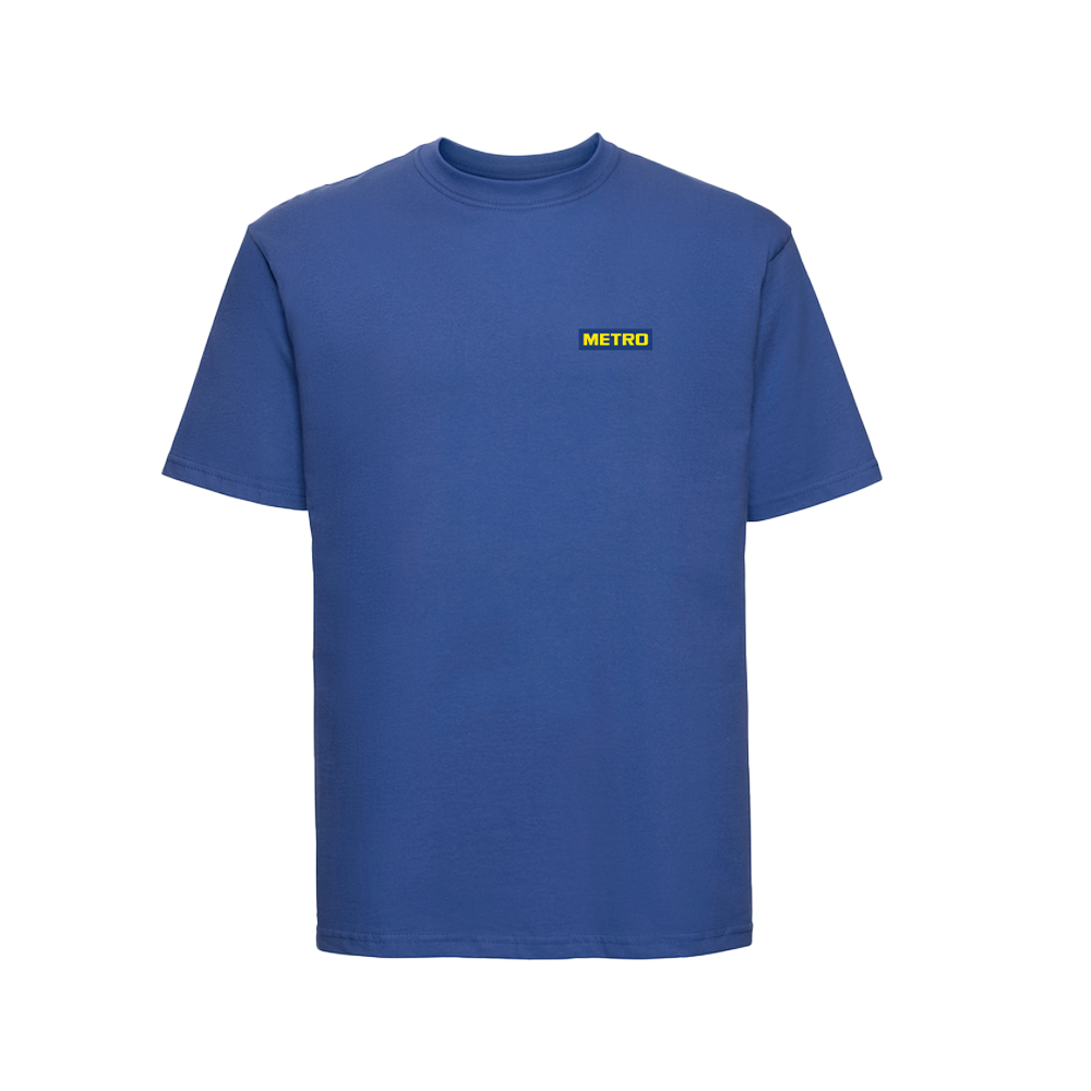 T-Shirt Classic bright royal METRO Druck XXL
