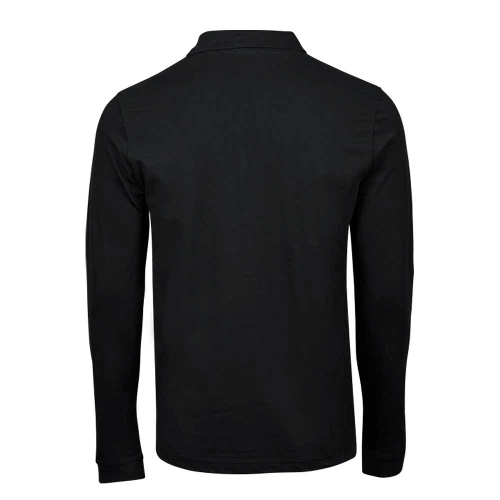 Long Sleeve Polo-Shirt Tee Jays men schwarz METRO Druck S