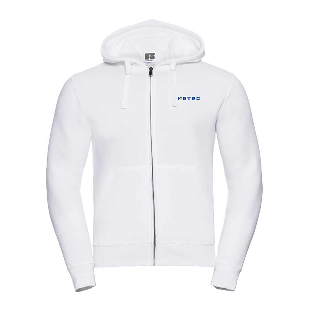 Zip-Hoodie weiß AG Druck L